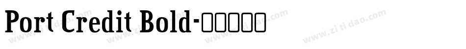 Port Credit Bold字体转换